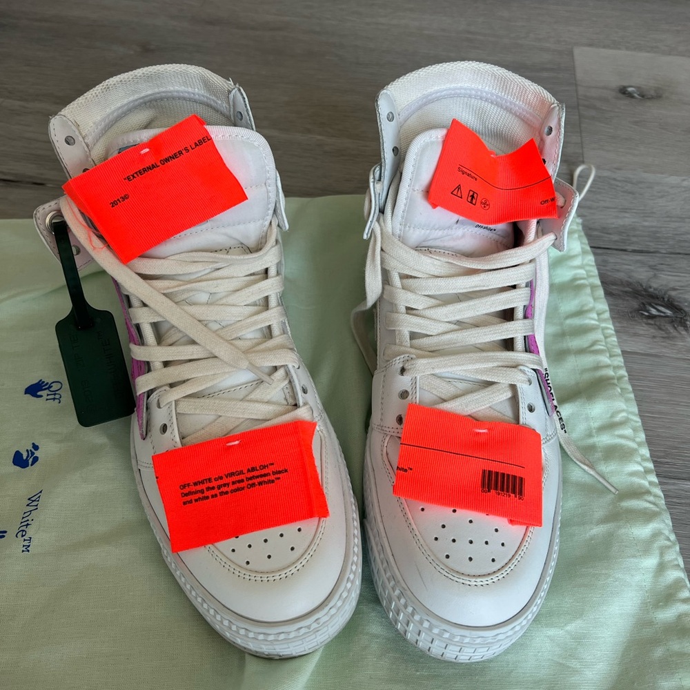 Authentic off white high top sneakers